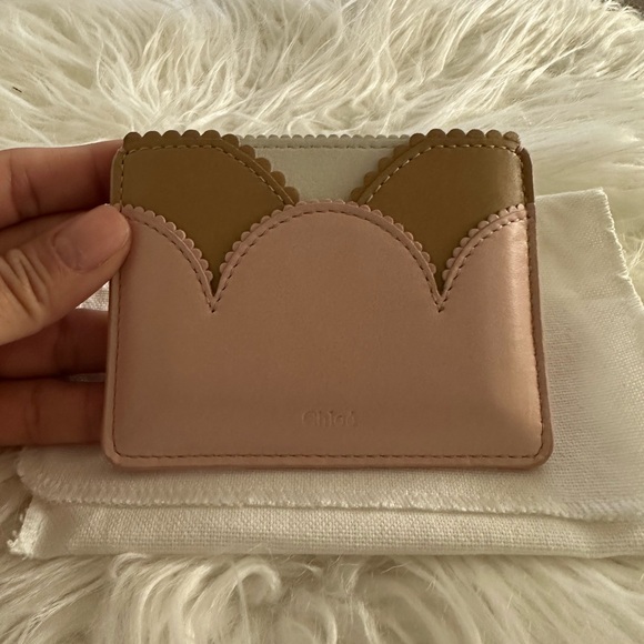 CHLOÉ Colorblock Leather Card Case - Picture 2 of 6